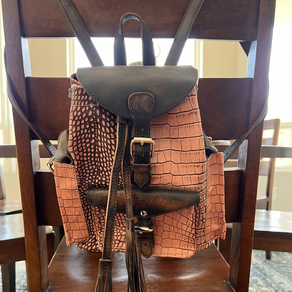 Freebird blush backpack purse.